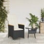 Garden recliner with black synthetic rattan cushions by vidaXL, Garden chairs - Ref: Foro24-365643, Price: 119,86 €, Discount: %