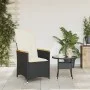 Gartenliege mit schwarzen synthetischen Rattankissen von vidaXL, Gartenstühle - Ref: Foro24-365643, Preis: 131,54 €, Rabatt: %