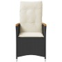 Garden recliner with black synthetic rattan cushions by vidaXL, Garden chairs - Ref: Foro24-365643, Price: 119,86 €, Discount: %