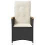 Garden recliner with black synthetic rattan cushions by vidaXL, Garden chairs - Ref: Foro24-365643, Price: 131,54 €, Discount: %
