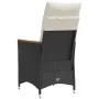 Garden recliner with black synthetic rattan cushions by vidaXL, Garden chairs - Ref: Foro24-365643, Price: 131,54 €, Discount: %