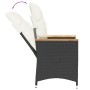 Garden recliner with black synthetic rattan cushions by vidaXL, Garden chairs - Ref: Foro24-365643, Price: 119,86 €, Discount: %