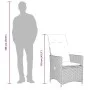 Gartenliege mit schwarzen synthetischen Rattankissen von vidaXL, Gartenstühle - Ref: Foro24-365643, Preis: 131,54 €, Rabatt: %