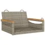 Banco columpio de ratán sintético gris 63x62x40 cm de vidaXL, Bancos de jardín - Ref: Foro24-368162, Precio: 72,55 €, Descuen...