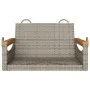 Banco columpio de ratán sintético gris 63x62x40 cm de vidaXL, Bancos de jardín - Ref: Foro24-368162, Precio: 72,55 €, Descuen...
