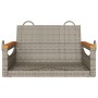 Graue Schaukelbank aus synthetischem Rattan, 63 x 62 x 40 cm von vidaXL, Gartenbänke - Ref: Foro24-368162, Preis: 68,49 €, Ra...