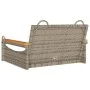 Banco columpio de ratán sintético gris 63x62x40 cm de vidaXL, Bancos de jardín - Ref: Foro24-368162, Precio: 72,55 €, Descuen...