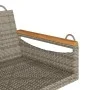 Banco columpio de ratán sintético gris 63x62x40 cm de vidaXL, Bancos de jardín - Ref: Foro24-368162, Precio: 72,55 €, Descuen...