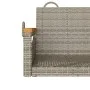 Banco columpio de ratán sintético gris 63x62x40 cm de vidaXL, Bancos de jardín - Ref: Foro24-368162, Precio: 72,55 €, Descuen...