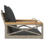 Swing bench with gray synthetic rattan cushions 63x62x40 cm by vidaXL, garden benches - Ref: Foro24-368174, Price: 81,98 €, D...
