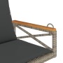 Swing bench with gray synthetic rattan cushions 63x62x40 cm by vidaXL, garden benches - Ref: Foro24-368174, Price: 81,98 €, D...