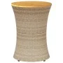 Trommelförmiger Gartentisch aus synthetischem Rattan und beigem Holz von vidaXL, Gartentische - Ref: Foro24-368298, Preis: 79...
