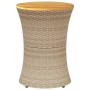 Trommelförmiger Gartentisch aus synthetischem Rattan und beigem Holz von vidaXL, Gartentische - Ref: Foro24-368298, Preis: 70...