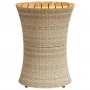 Trommelförmiger Gartentisch aus synthetischem Rattan und beigem Holz von vidaXL, Gartentische - Ref: Foro24-368298, Preis: 79...