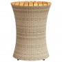 Trommelförmiger Gartentisch aus synthetischem Rattan und beigem Holz von vidaXL, Gartentische - Ref: Foro24-368298, Preis: 70...