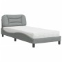 Bett mit hellgrauer Stoffmatratze 90x200 cm von vidaXL, Betten und Lattenroste - Ref: Foro24-3208506, Preis: 276,10 €, Rabatt: %