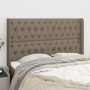 Cabecero con orejas de tela gris taupe 147x16x118/128 cm en Cabeceros y pies de cama | Comprar online en Foro24