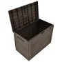 Brown garden storage box 78x44x55 cm by vidaXL, Outdoor storage boxes - Ref: Foro24-49442, Price: 66,99 €, Discount: %
