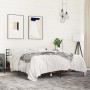 Engineered wood bed frame metal smoked oak 150x200cm by vidaXL, Beds and slatted bases - Ref: Foro24-3280049, Price: 140,02 €...