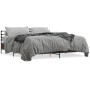 Estructura cama madera ingeniería metal marrón roble 180x200 cm de vidaXL, Camas y somieres - Ref: Foro24-3280061, Precio: 15...