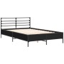 Estructura de cama madera de ingeniería y metal negro 140x190cm de vidaXL, Camas y somieres - Ref: Foro24-3280077, Precio: 13...