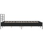 Estructura de cama madera de ingeniería y metal negro 140x190cm de vidaXL, Camas y somieres - Ref: Foro24-3280077, Precio: 13...