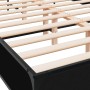 Estructura de cama madera de ingeniería y metal negro 140x190cm de vidaXL, Camas y somieres - Ref: Foro24-3280077, Precio: 13...