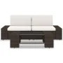 Gartenmöbel-Set 3-teilig aus braunem synthetischem Rattan von vidaXL, Modulare Sofas für den Außenbereich - Ref: Foro24-49517...