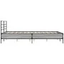Sonoma-graues Metall-Holzwerkstoff-Bettgestell, 140 x 190 cm von vidaXL, Betten und Lattenroste - Ref: Foro24-3280080, Preis:...