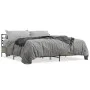 Sonoma oak metal engineered wood bed frame 200x200 cm by vidaXL, Beds and slatted bases - Ref: Foro24-3280063, Price: 154,58 ...