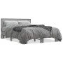 Sonoma gray metal engineered wood bed frame 140x200 cm by vidaXL, Beds and slatted bases - Ref: Foro24-3280105, Price: 152,10...