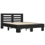Engineered wood and black metal bed frame 120x200cm by vidaXL, Beds and slatted bases - Ref: Foro24-3280107, Price: 143,92 €,...