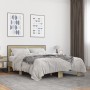 Estructura cama madera ingeniería metal roble Sonoma 140x190 cm de vidaXL, Camas y somieres - Ref: Foro24-3280113, Precio: 14...