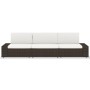 Brown Synthetic Rattan 3 Seater Sectional Sofa by vidaXL, Modular outdoor sofas - Ref: Foro24-49516, Price: 342,60 €, Discoun...