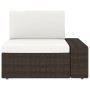 Brown Synthetic Rattan 3 Seater Sectional Sofa by vidaXL, Modular outdoor sofas - Ref: Foro24-49516, Price: 342,60 €, Discoun...