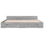 Cama con cajones madera ingeniería gris Sonoma 200x200 cm de vidaXL, Camas y somieres - Ref: Foro24-3280725, Precio: 195,52 €