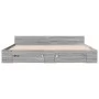 Sonoma gray engineered wood bed with drawers 200x200 cm by vidaXL, Beds and slatted bases - Ref: Foro24-3280725, Price: 177,4...