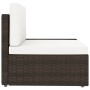 Brown Synthetic Rattan 3 Seater Sectional Sofa by vidaXL, Modular outdoor sofas - Ref: Foro24-49516, Price: 342,60 €, Discoun...