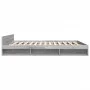 Sonoma gray engineered wood bed with drawers 200x200 cm by vidaXL, Beds and slatted bases - Ref: Foro24-3280725, Price: 177,4...