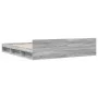 Sonoma gray engineered wood bed with drawers 200x200 cm by vidaXL, Beds and slatted bases - Ref: Foro24-3280725, Price: 177,4...