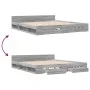 Sonoma gray engineered wood bed with drawers 200x200 cm by vidaXL, Beds and slatted bases - Ref: Foro24-3280725, Price: 177,4...