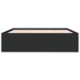 Black engineered wood bed frame 200x200 cm by vidaXL, Beds and slatted bases - Ref: Foro24-3280896, Price: 164,64 €, Discount: %