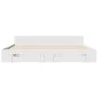 White engineered wood bed frame with drawers 180x200 cm by vidaXL, Beds and slatted bases - Ref: Foro24-3280727, Price: 173,1...