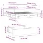White engineered wood bed frame with drawers 180x200 cm by vidaXL, Beds and slatted bases - Ref: Foro24-3280727, Price: 173,1...