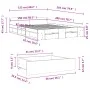 Sonoma gray engineered wood bed with drawers 150x200 cm by vidaXL, Beds and slatted bases - Ref: Foro24-3280746, Price: 161,9...