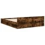 Smoked oak engineered wood bed with drawers 140x200 cm by vidaXL, Beds and slatted bases - Ref: Foro24-3280752, Price: 187,42...