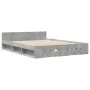 Concrete gray engineered wood bed with drawers 140x190 cm by vidaXL, Beds and slatted bases - Ref: Foro24-3280765, Price: 184...