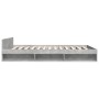Betongraues Holzwerkstoffbett mit Schubladen 140x190 cm von vidaXL, Betten und Lattenroste - Ref: Foro24-3280765, Preis: 186,...