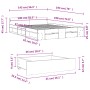 Betongraues Holzwerkstoffbett mit Schubladen 140x190 cm von vidaXL, Betten und Lattenroste - Ref: Foro24-3280765, Preis: 186,...