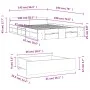 Betongraues Holzwerkstoffbett mit Schubladen 140x190 cm von vidaXL, Betten und Lattenroste - Ref: Foro24-3280765, Preis: 184,...